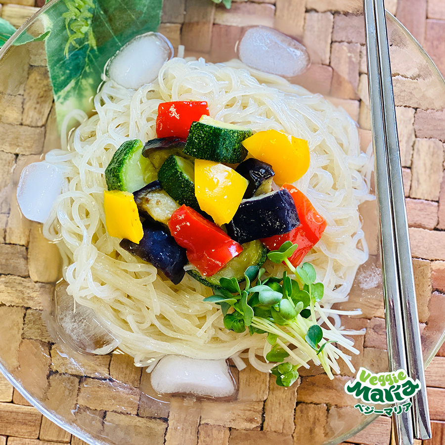 【ちょい足し】夏野菜たっぷり冷麺